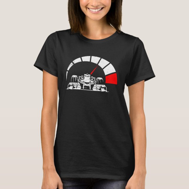 Camiseta Formula Car  Speedometer Formula Racing Speed Car  (Anverso)