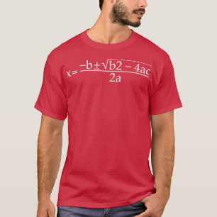 Camiseta Fórmula cuadrática para la clase matemática 3