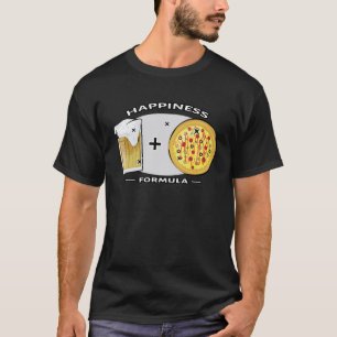 Camiseta Fórmula de la Felicidad - Pizza & Cerveza - Divert