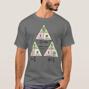 Camiseta Fórmula de la ley de ohmios eléctricos Triángulo p