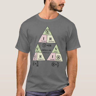 Camiseta Fórmula de la ley de ohmios eléctricos Triángulo p