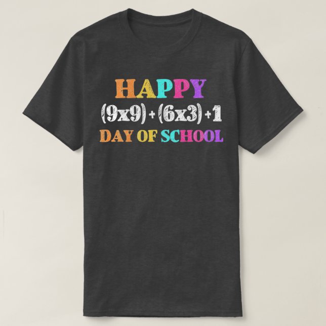 Camiseta Fórmula De Matemáticas Graciosa 100 Días De Niños  (Diseño del anverso)