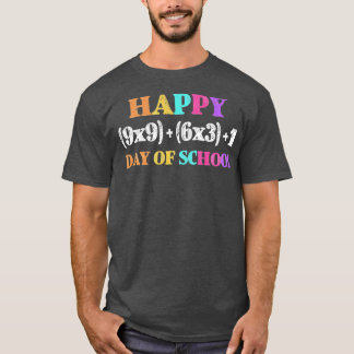 Camiseta Fórmula De Matemáticas Graciosa 100 Días De Niños