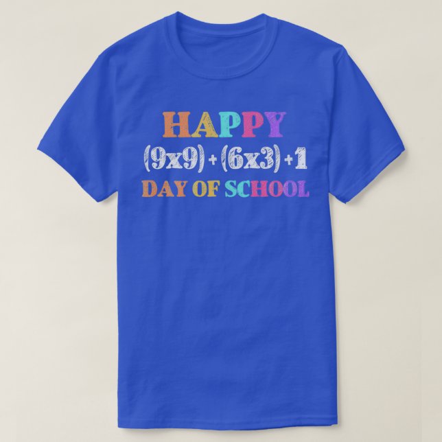 Camiseta Fórmula De Matemáticas Graciosa 100 Días De Niños  (Diseño del anverso)