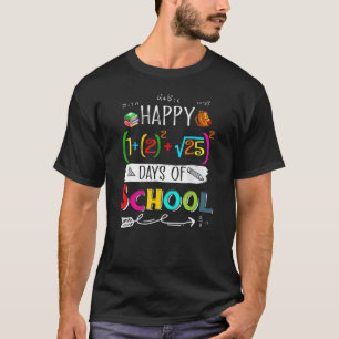 Camiseta Fórmula de matemáticas retro Feliz 100 días de esc