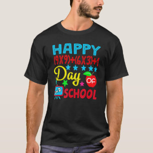 Camiseta Fórmula de matemáticas retro Feliz 100 días de esc