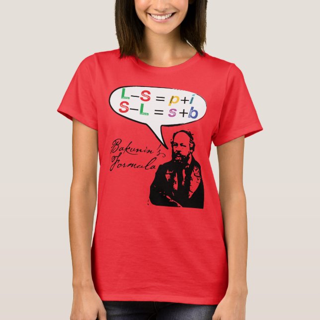 Camiseta Fórmula de Mikhail Bakunin (Liberty−Socialism. (Anverso)