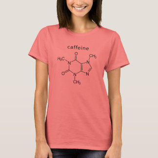 Camiseta fórmula de molécula del cafeína