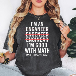 Camiseta Fórmula del punto medio de matemáticas de ingenier
