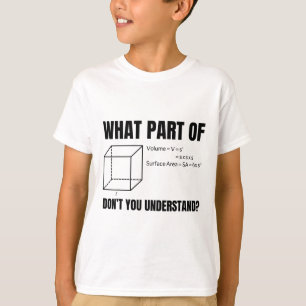 Camiseta ¡Fórmula del volumen de un cubo! Matemáticas diver