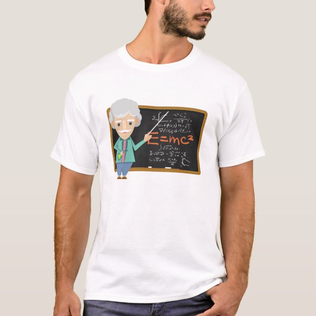 Camiseta Fórmula EMC2 de profesor de ciencias (Anverso)