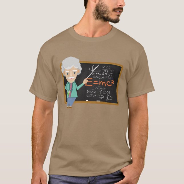 Camiseta Fórmula EMC2 de profesor de ciencias (Anverso)