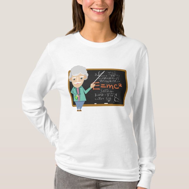 Camiseta Fórmula EMC2 de profesor de ciencias (Anverso)