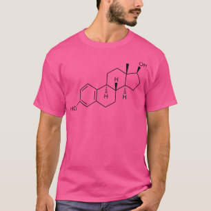 Camiseta Fórmula estructural del estradiol (estrógeno)