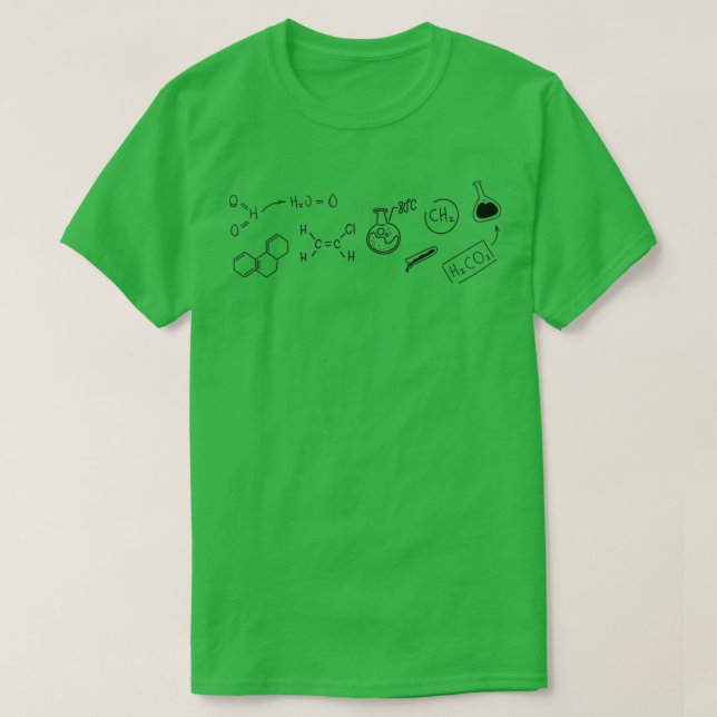 Camiseta fórmula estructural química (Diseño del anverso)