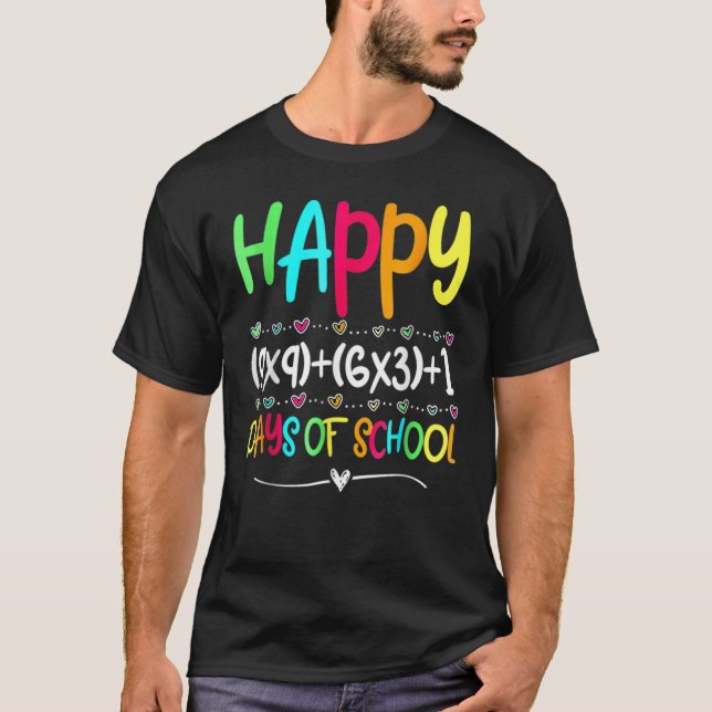 Camiseta Fórmula Matemática 100 Días De Chica Escolar De Ma (Anverso)