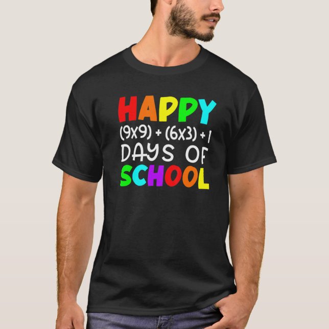 Camiseta Fórmula Matemática 100 Días De Colegio Profesor De (Anverso)