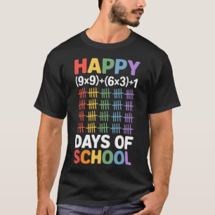Camiseta Fórmula Matemática 100 Días De Colegio Profesor De