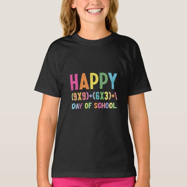 Camiseta Fórmula Matemática 100 Días De Colegio Profesor De (Anverso)