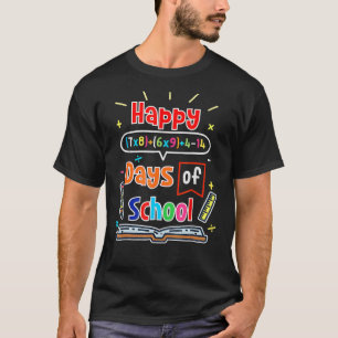 Camiseta Fórmula Matemática 100 Días De Enseñanza Feliz 100