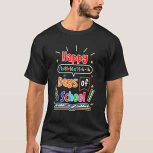 Camiseta Fórmula Matemática 100 Días De Enseñanza Feliz 100