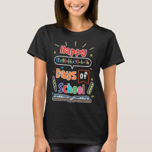 Camiseta Fórmula Matemática 100 Días De Enseñanza Feliz 100