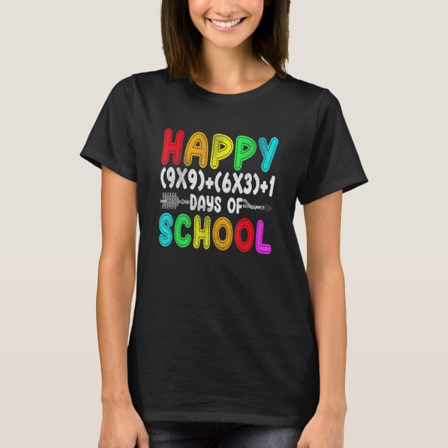 Camiseta Fórmula Matemática 100 Días De Escolaridad De Maes (Anverso)