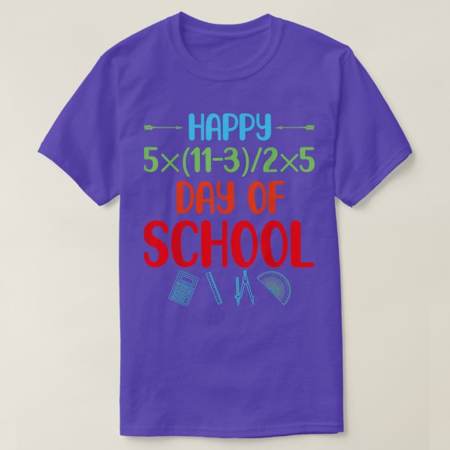 Camiseta Fórmula Matemática 100 Días De Escuela De Maestros (Diseño del anverso)