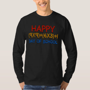 Camiseta Fórmula Matemática 100 Días De Escuela De Tee Teac