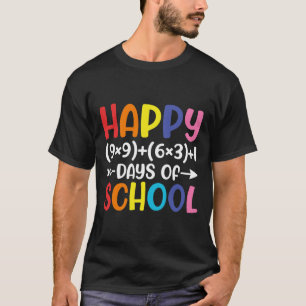 Camiseta Fórmula Matemática 100 Días De Escuela Divertido P