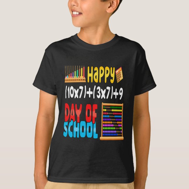 Camiseta Fórmula Matemática 100 Días De Escuela Para Estudi (Anverso)