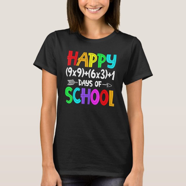 Camiseta Fórmula Matemática 100 Días De Escuela  Profesor D (Anverso)