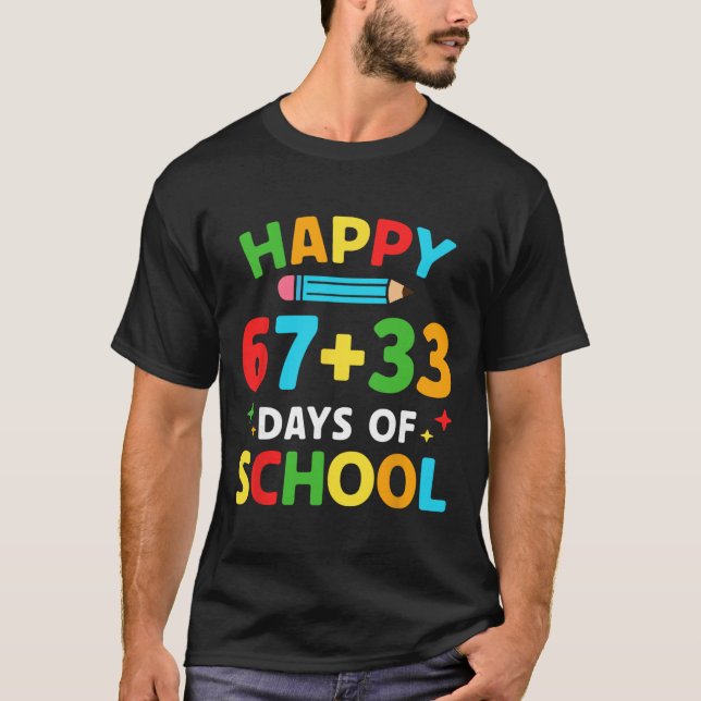 Camiseta Fórmula Matemática 100 Días De Escuela Profesor De (Anverso)