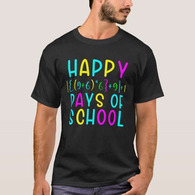 Camiseta Fórmula Matemática 100 Días De Escuela  Profesor E (Anverso)