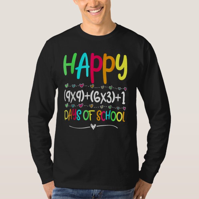 Camiseta Fórmula Matemática 100 Días De Escuela  Profesor N (Anverso)