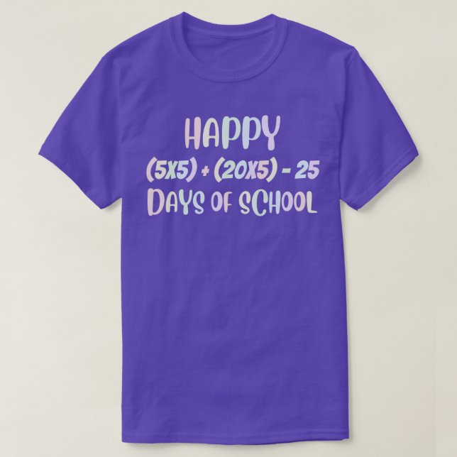 Camiseta Fórmula Matemática 100 Días De Estudiante 2 (Diseño del anverso)