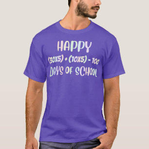 Camiseta Fórmula Matemática 100 Días De Estudiante Escolar