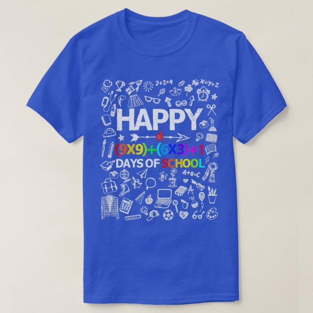 Camiseta Fórmula Matemática 100 Días De Maestra De Chicas E (Diseño del anverso)