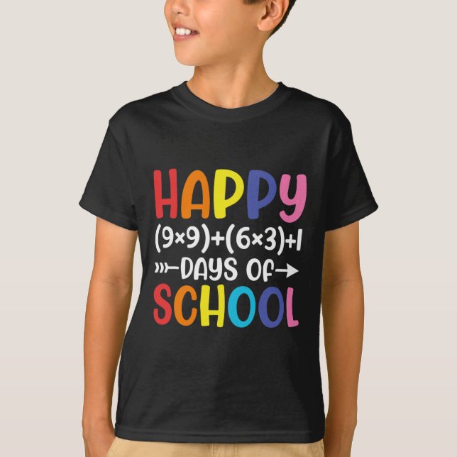 Camiseta Fórmula Matemática 100 Días De Maestra Divertida E (Anverso)