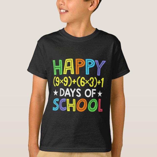 Camiseta Fórmula Matemática 100 Días De Maestra Divertida E (Anverso)