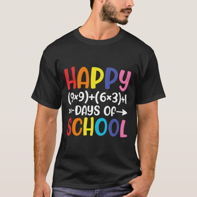 Camiseta Fórmula Matemática 100 Días De Maestra Divertida E (Anverso)