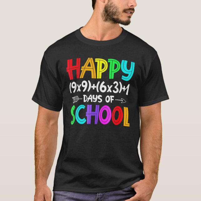 Camiseta Fórmula Matemática 100 Días De Maestra Escolar 100 (Anverso)