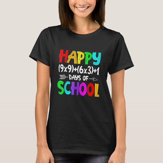 Camiseta Fórmula Matemática 100 Días De Maestra Matemática  (Anverso)