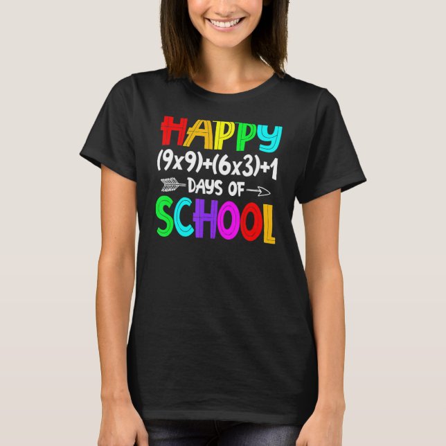 Camiseta Fórmula Matemática 100 Días De Maestra Matemática  (Anverso)