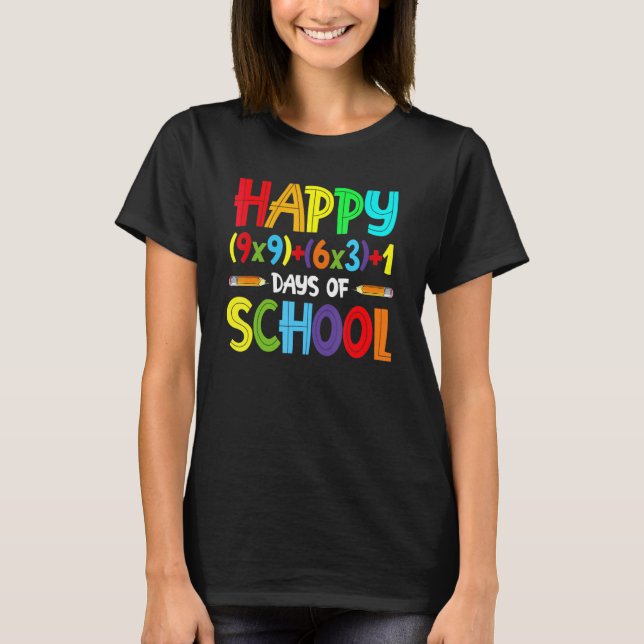 Camiseta Fórmula Matemática 100 días de maestro de matemáti (Anverso)