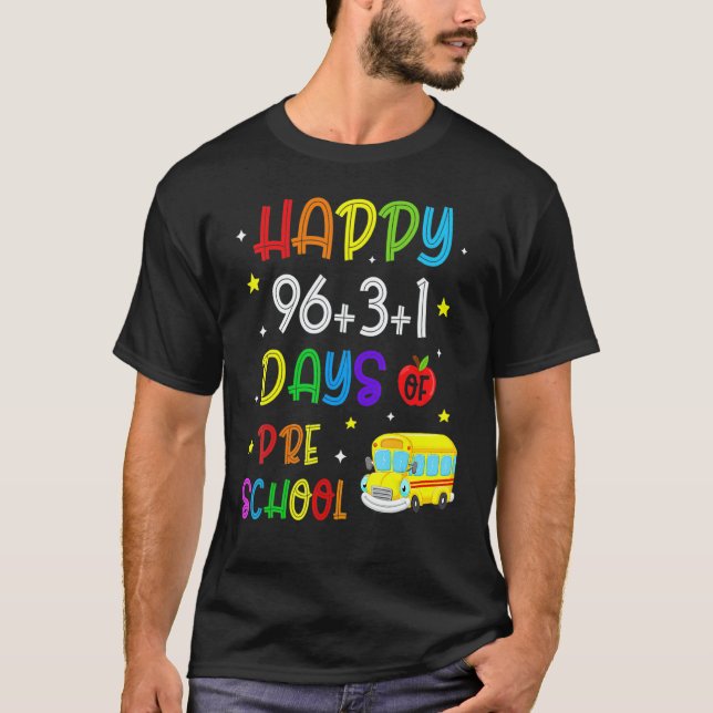 Camiseta Fórmula Matemática 100 Días De Preescolar Para Est (Anverso)