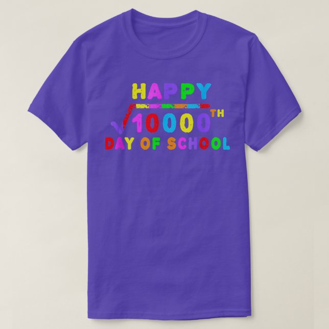 Camiseta Fórmula Matemática 100 Días De Raíz Cuadrada Escol (Diseño del anverso)
