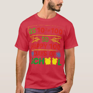 Camiseta Fórmula matemática divertida feliz 100 días de esc