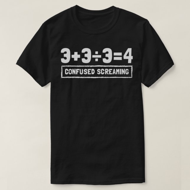 Camiseta Fórmula matemática divertida, gritos confusos, ner (Diseño del anverso)