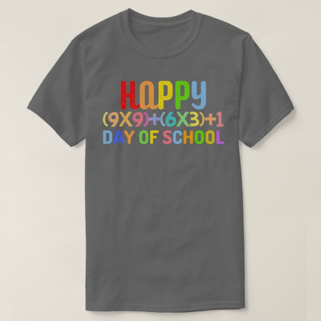 Camiseta Fórmula Matemática Feliz 100 Día De Escuela 2 (Diseño del anverso)
